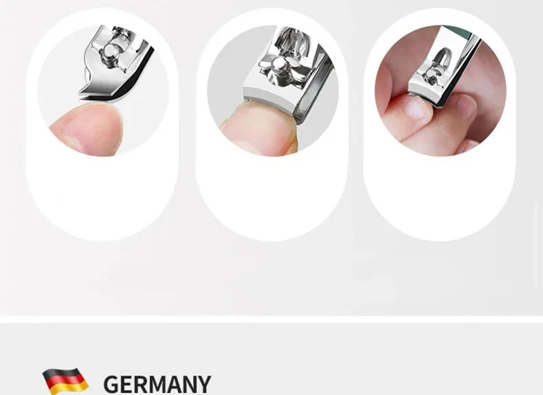 Green Manicure Set with Leather Case