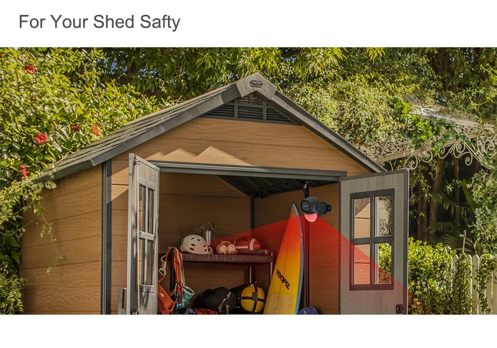 CPVAN Bezdrôtový pohybový senzorový alarm s detekciou 8 m a sirénou 125 dB