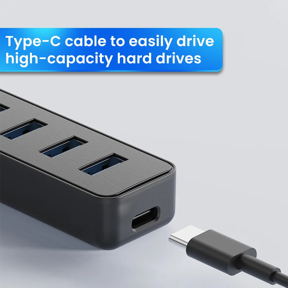 Fünf-Port USB-Hub - USB-A oder USB-C