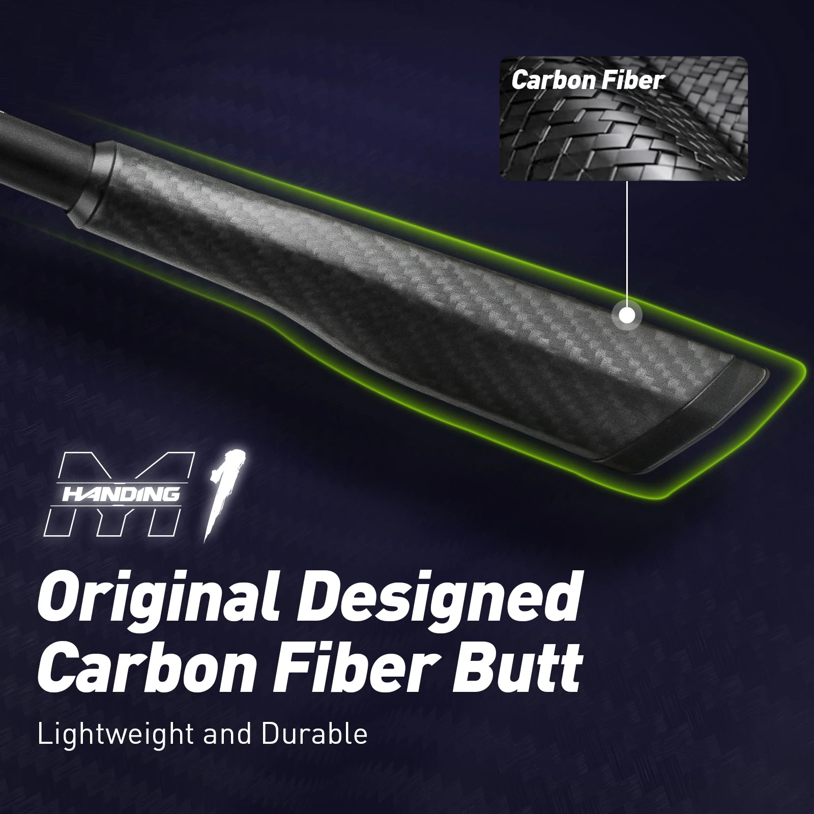 HANDING M1 Bass Fishing Rod with Fuji Guide Rings