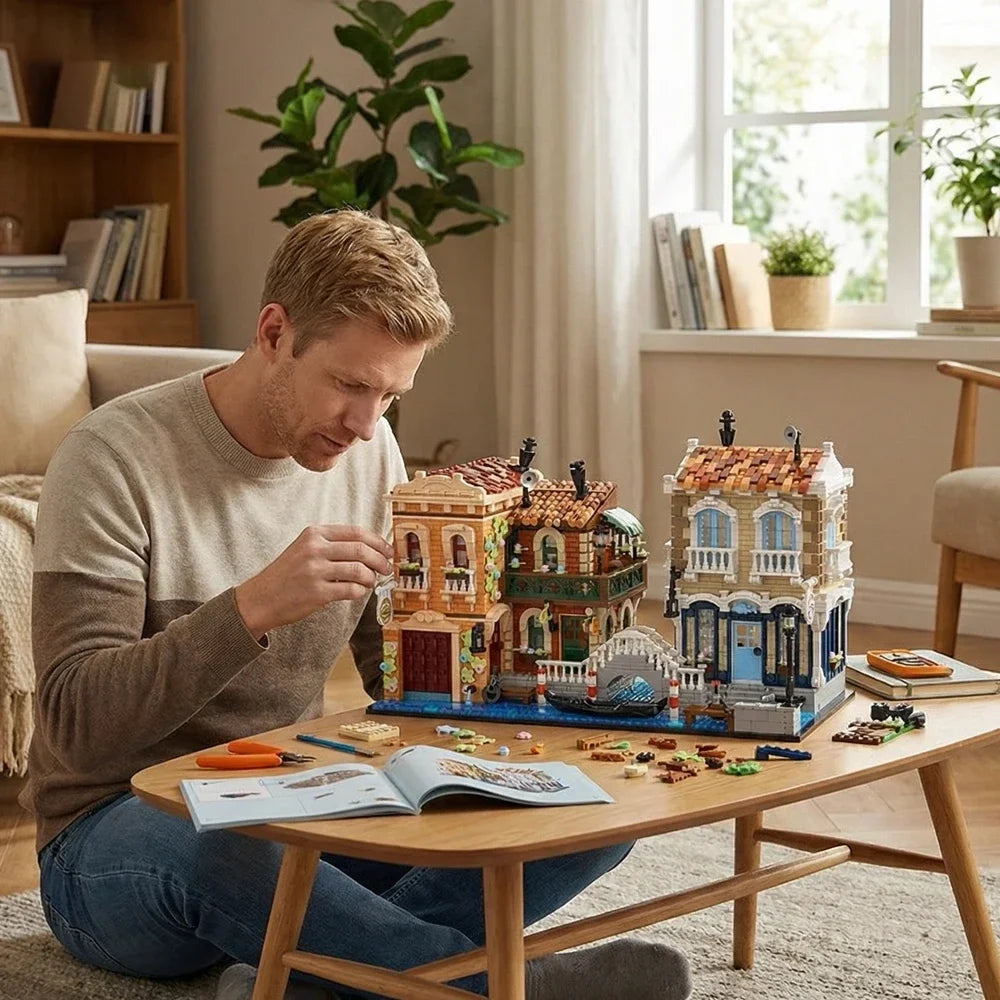 Venice Waterfront LED Brick Model Kit, 4610 Pieces