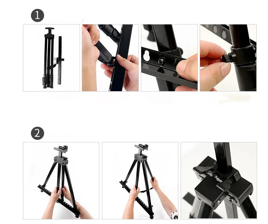 Cavalletto da disegno portatile regolabile in metallo