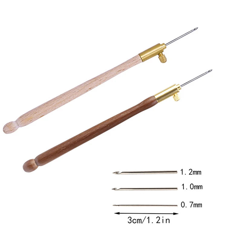 Tambour Embroidery Hook with Three Needle Sizes