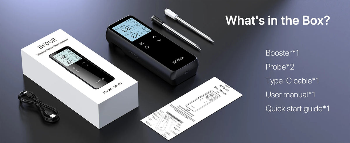 Wireless Digital Meat Thermometer with WiFi and Bluetooth