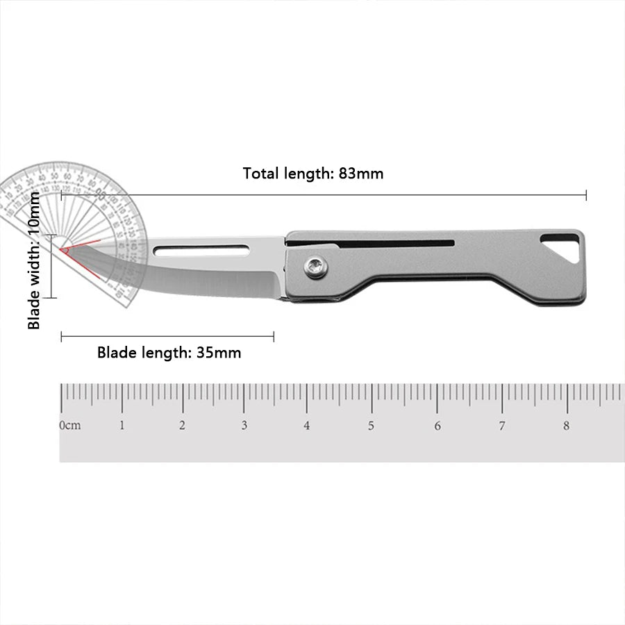 Titanium Alloy Utility Knife Mini Folding Pocket Tool