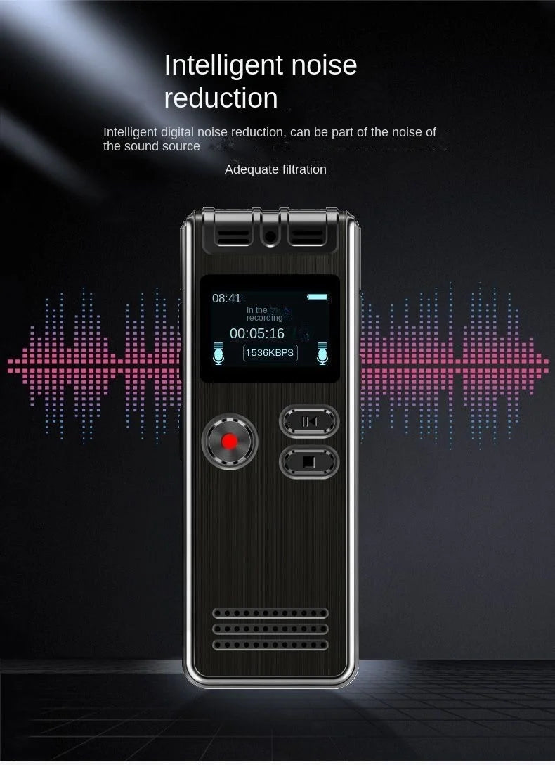 128GB Voice Activated Mini Recorder with Noise Reduction & USB