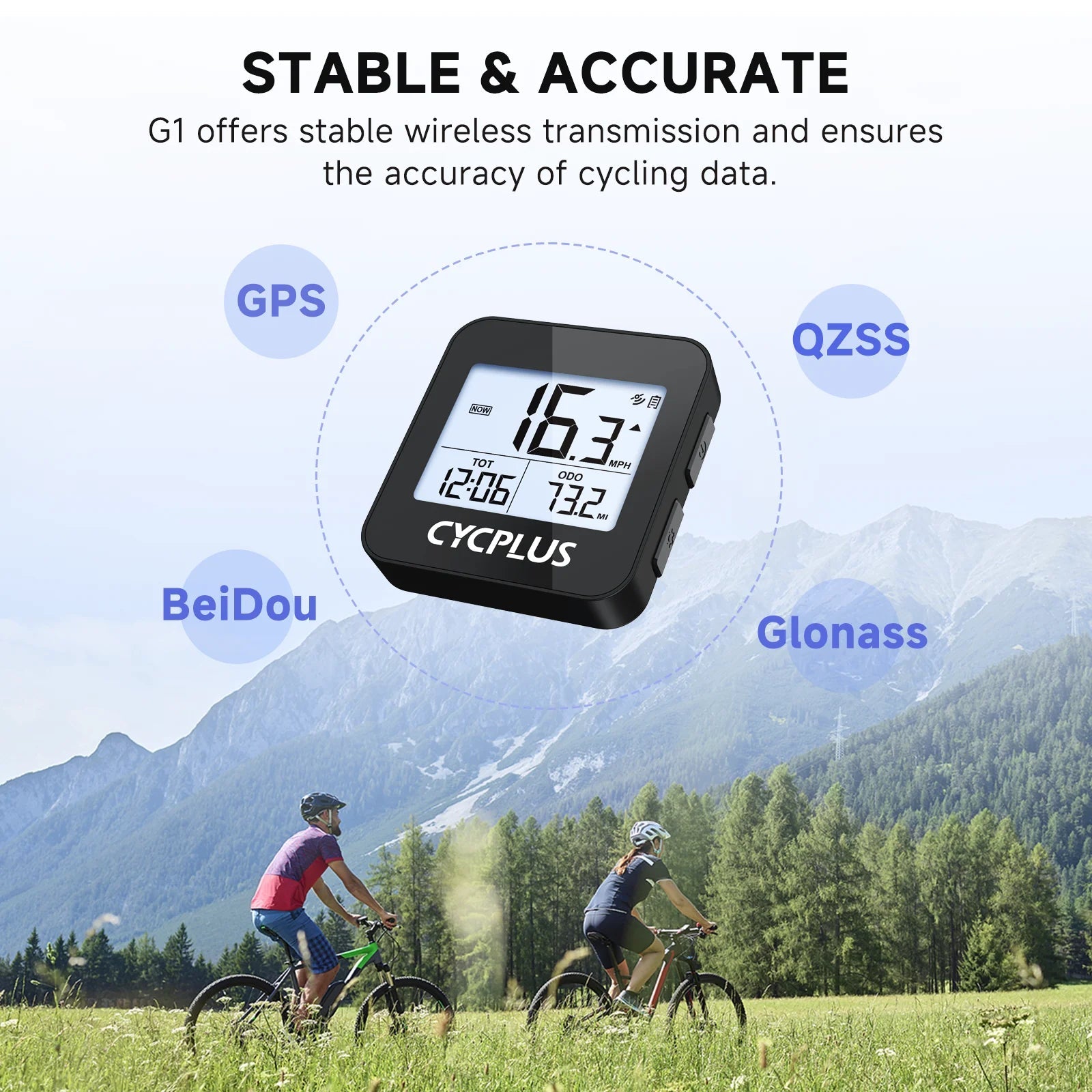 CYCPLUS GPS Bike Computer Wireless Stopwatch IPX6 Waterproof Cycling Odometer Bicycle Accessories Speedometer