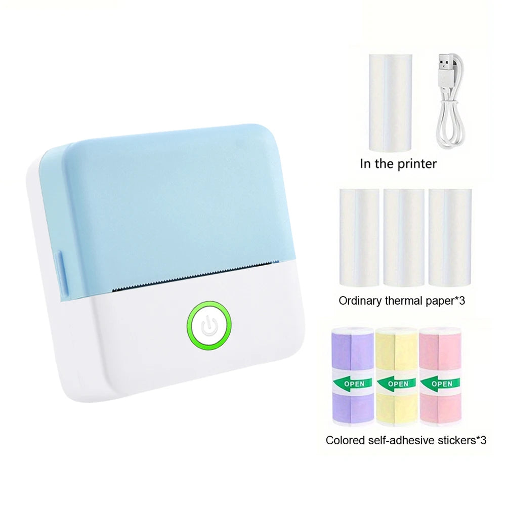 Mini drukarka etykiet termicznych Bluetooth, 203 dpi