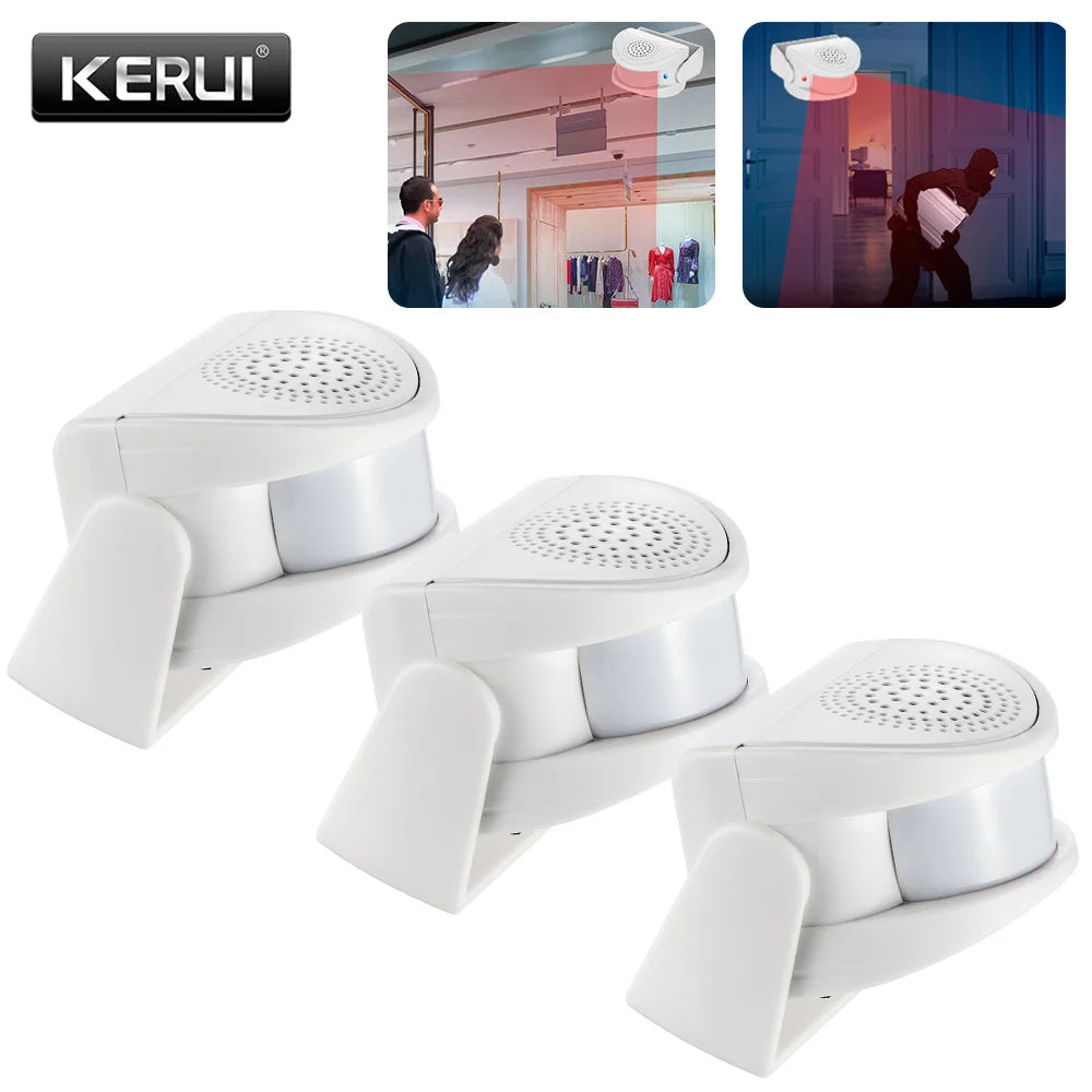 Wireless PIR Motion Sensor Door Chime Alarm with 3 Modes
