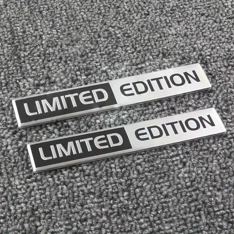 2PCS Limited Edition Emblem 3D Metal Badges Decal Sticker Auto Racing Sport Emblem for Rear Trunk Side Fender Car Motorcycle