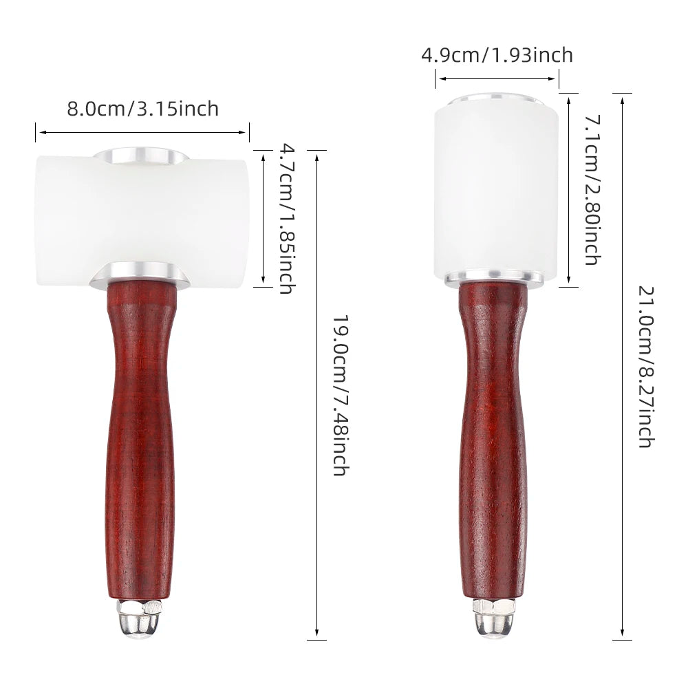 Nylon-Head Leathercraft Mallet, Two Shape Options