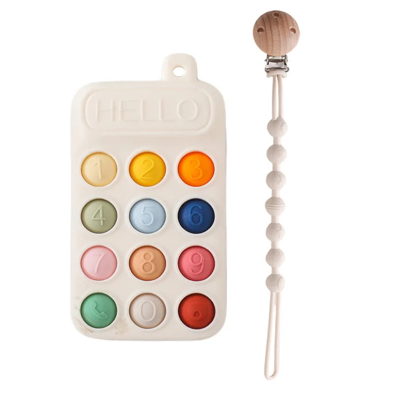 Bear-Shaped Phone Teether Toy for Teething Babies