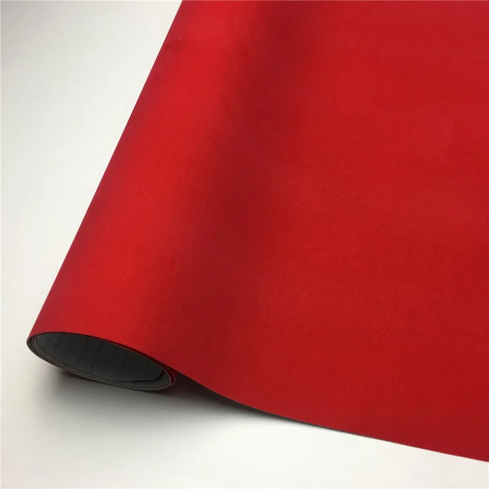 Suede Vinyl Wrap Velvet Vinyl Wrap Film Car Wrapping Sticker Bubble Free For Vehicle Interior Decal