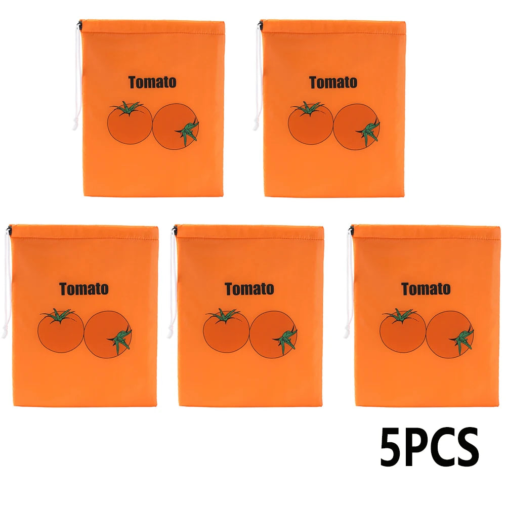 1/2/3/5Pcs Durable Yellow Banana Storage Bags Insulated Fruit Vegetable Fresh-keep Bundle Pocket Drawstring Banana Preserve Bag