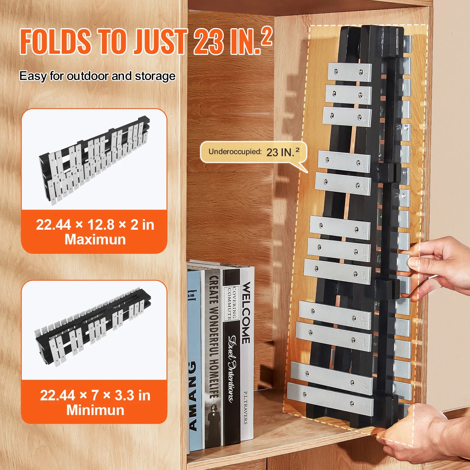 30-Note Glockenspiel Xylophone Bell Kit with Bag & Mallets