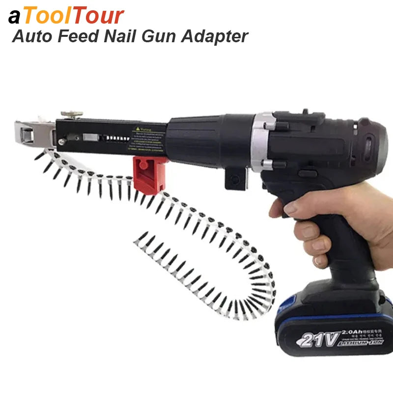 Auto-Feed Screwdriver Attachment for Compatible Drills