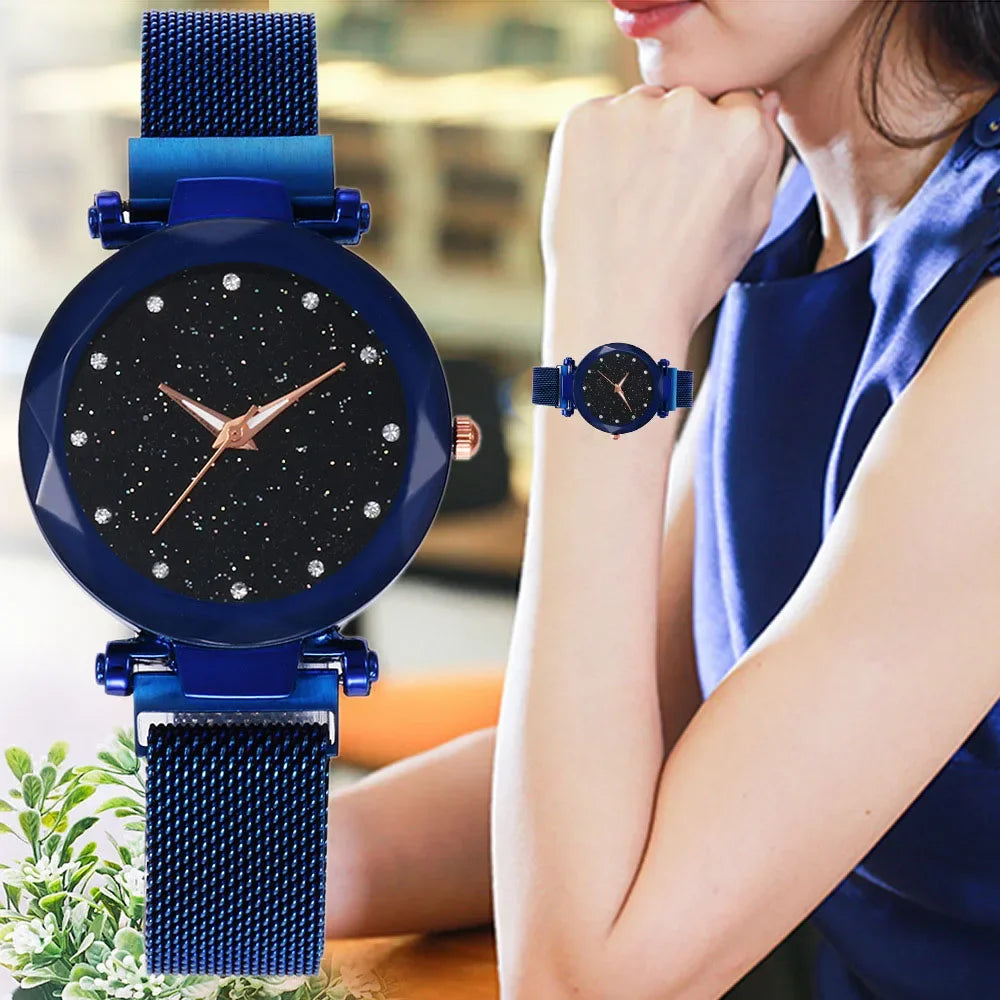 Fashion Sparkling Women Watches Ladies Top Brand Luxury Quartz Clocks Watch Women Stainless Steel Date Gift Clock