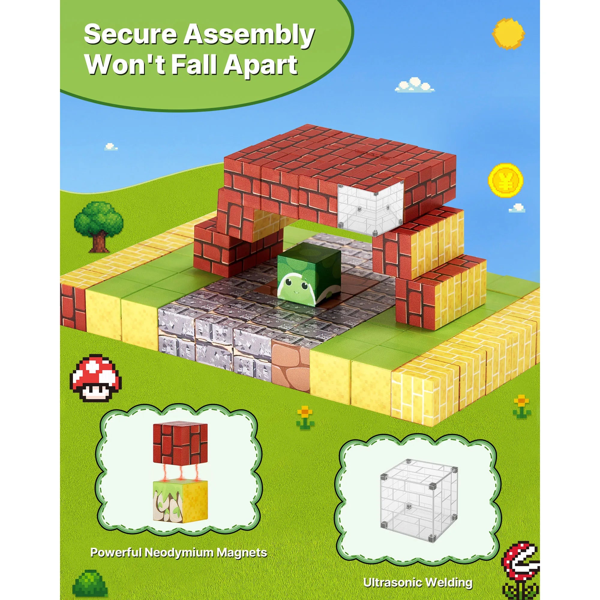 100PCS Magnetic Building Blocks Set for Creative STEM Play