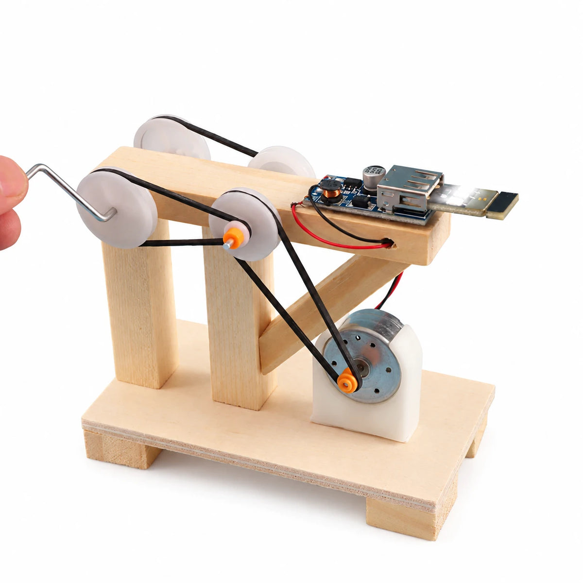 DIY-Experimentierkit mit Handkurbelgenerator
