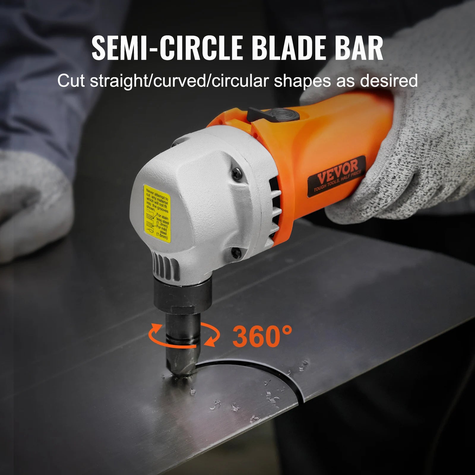 550W Blechknabberer 2200 U/min Elektroschneider mit 360°-Kopf