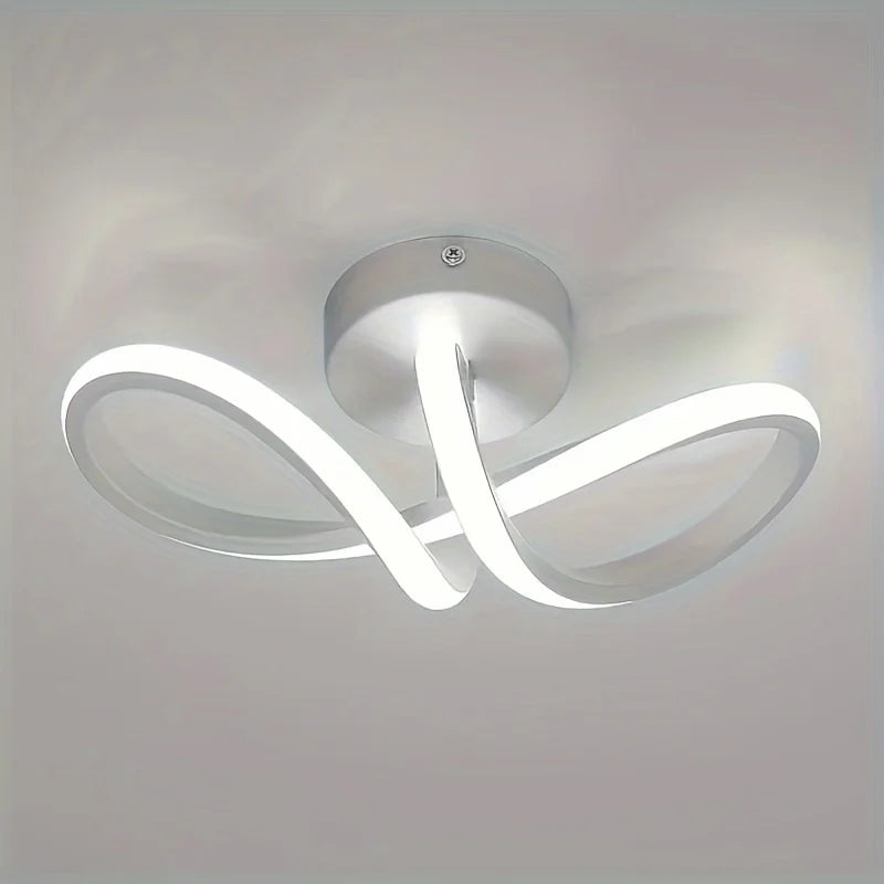 Modern LED Ceiling Light in Black for Hallways and Entryways