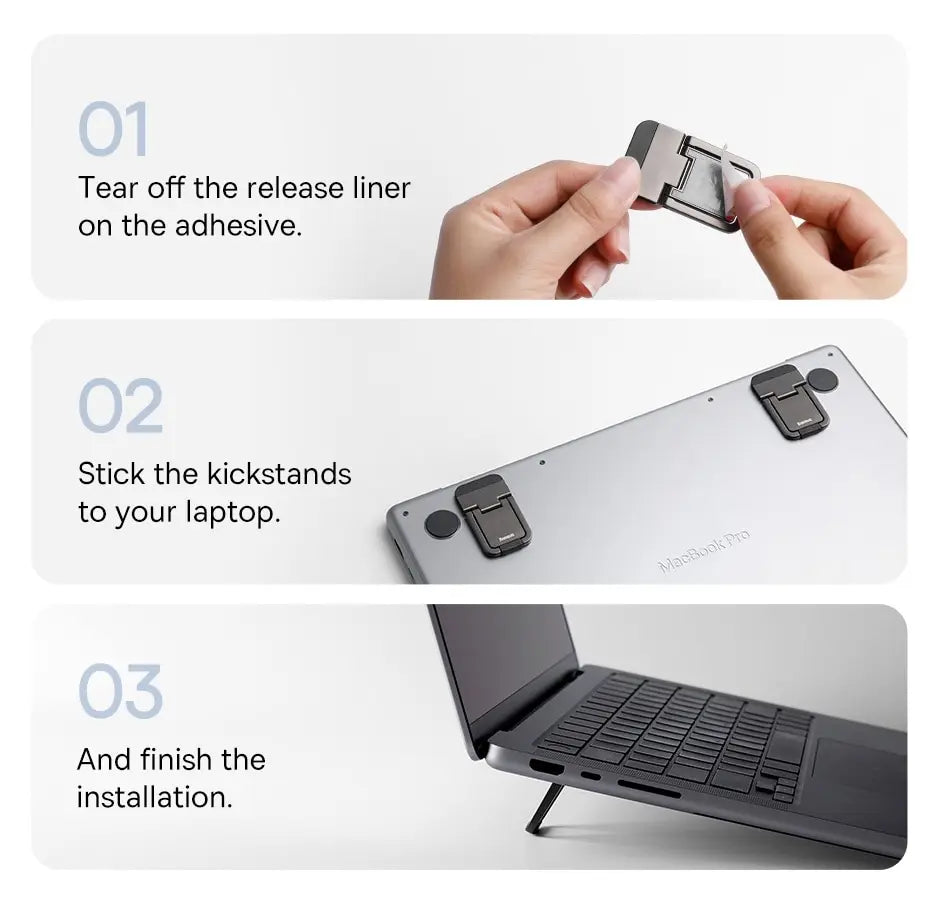 Hopfällbart justerbart laptopstativ med kylning och bärbar design