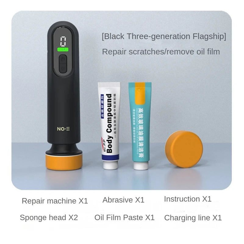 LEIBOO Car Waxing Polishing Sanding Machine 12000RPM Wireless Car Paint Scratch Repair Windscreen Glass Oil Film Remove Machine