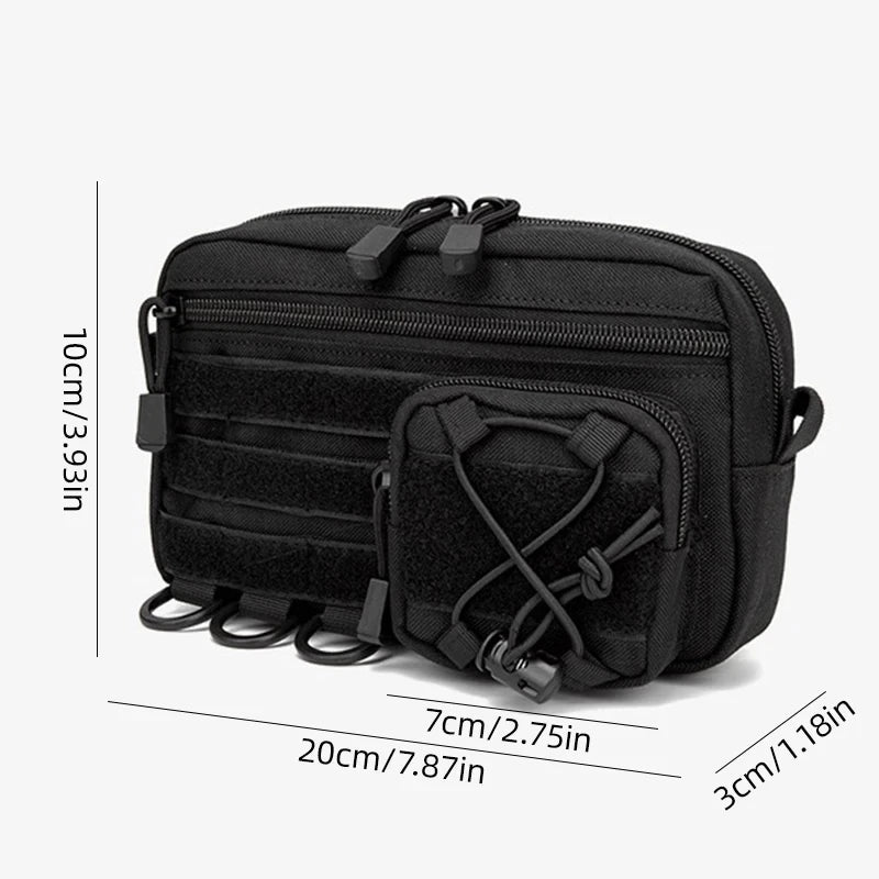 Horizontale nylon multiruimte organiser tas