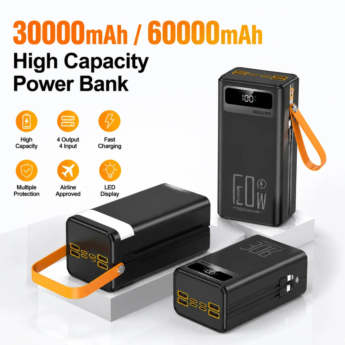 High-Capacity Power Bank - Size Options