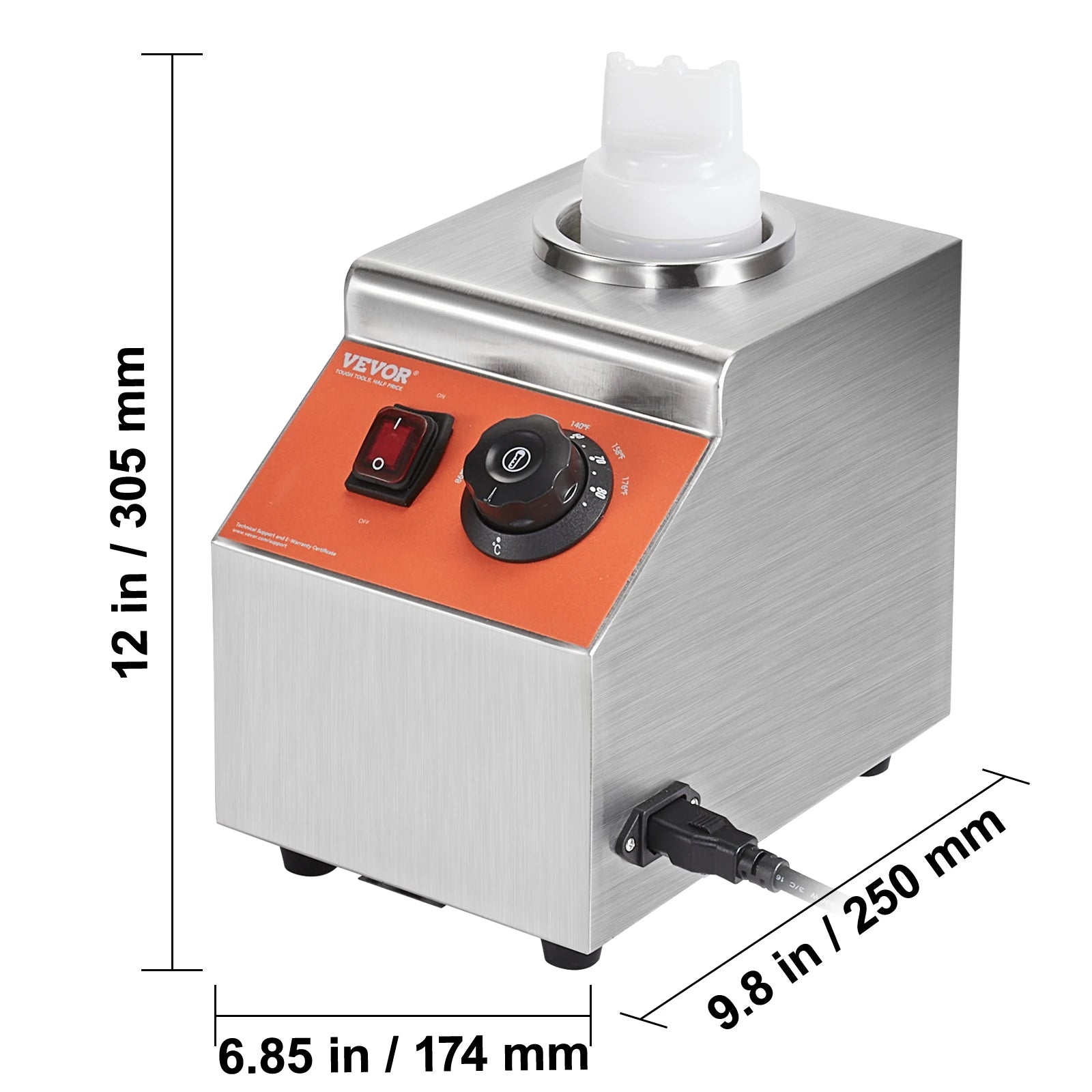Chauffe-sauce et chauffe-biberon électrique 0,57 QT avec température réglable