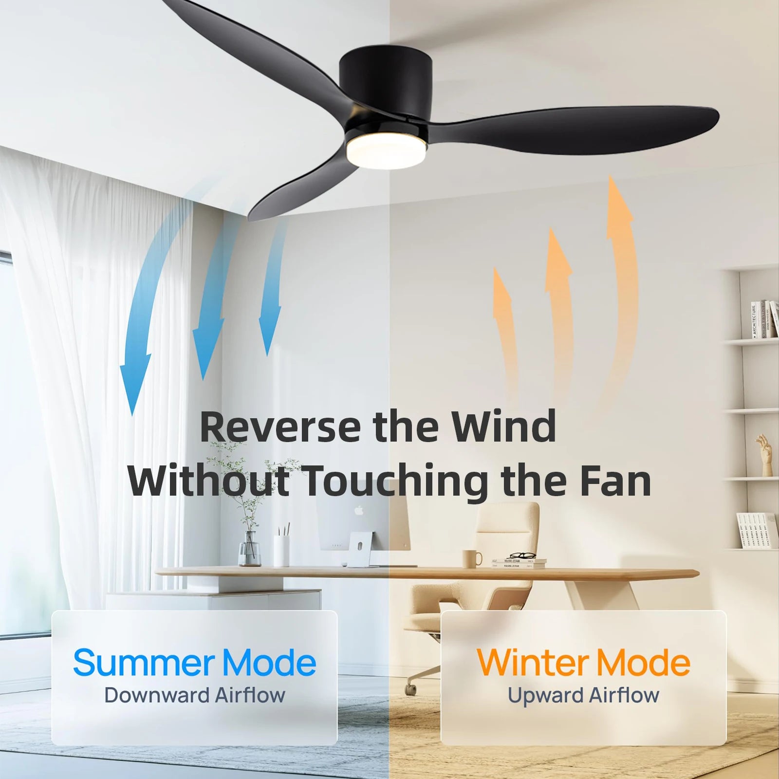 Ceiling Fan with Light and High-Airflow LED for Modern Living Spaces