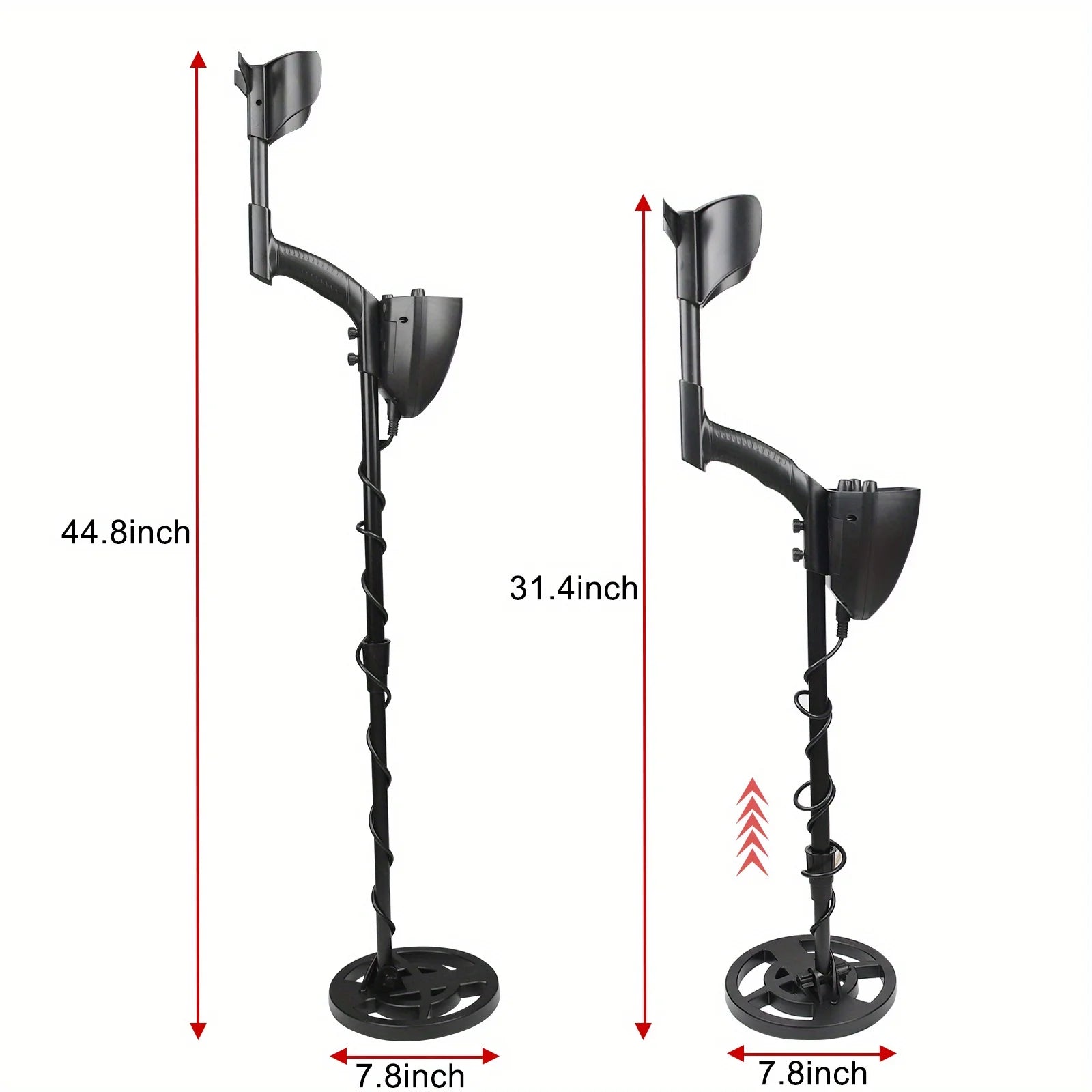 Metal Detector for Adults with Bigger LCD Display, 10–30 cm Depth