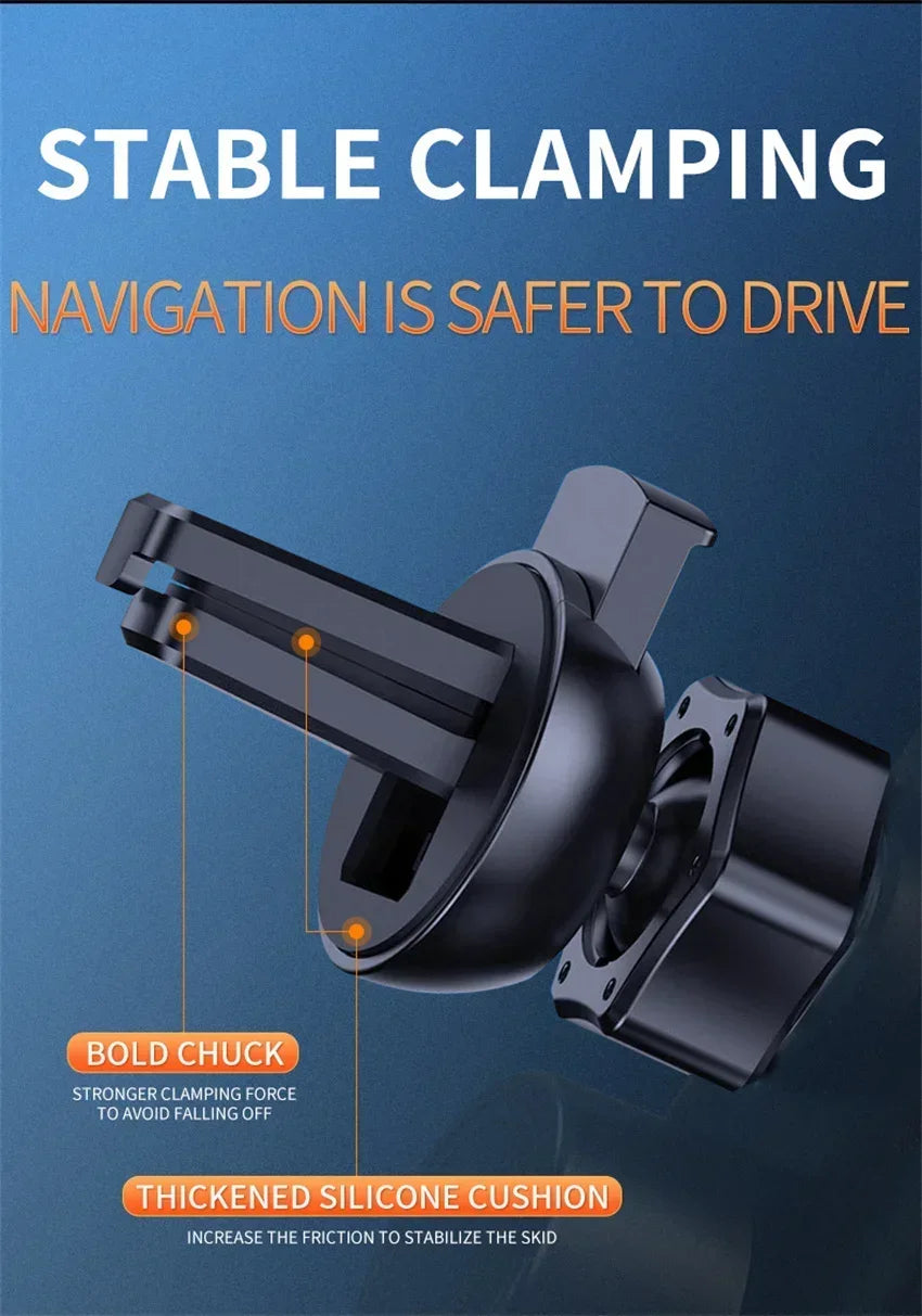 VIKEFON 15W Car Magnetic Wireless Charger Automatic Car Mount Phone Holder For iPhone Samsung Infrared Induction Fast Charging