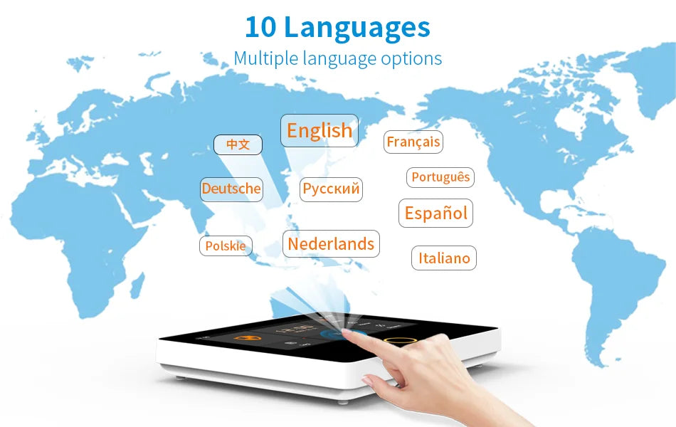 Staniot WiFi SecPanel 5 Wireless Home Alarm System Tuya Smart 4.3" Touch Screen Security Kit Built-in Siren APP Remote Control