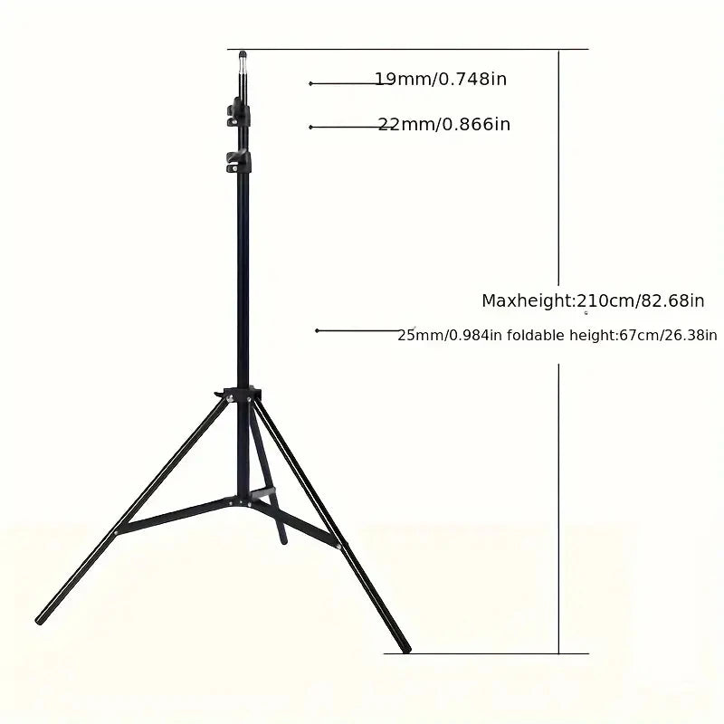 Aluminium Photography Light Stand, 1.6 m or 2.1 m