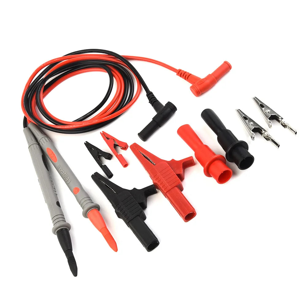 Multimeter Test Lead Kit with Mini, Safety and Large Clips