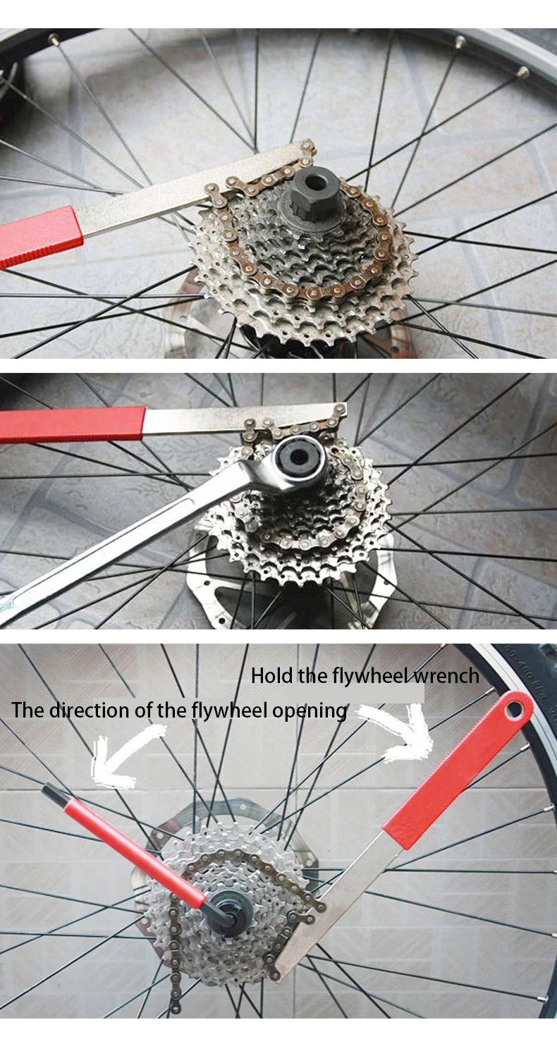 Bicycle Cassette Chain Whip and Lockring Tool