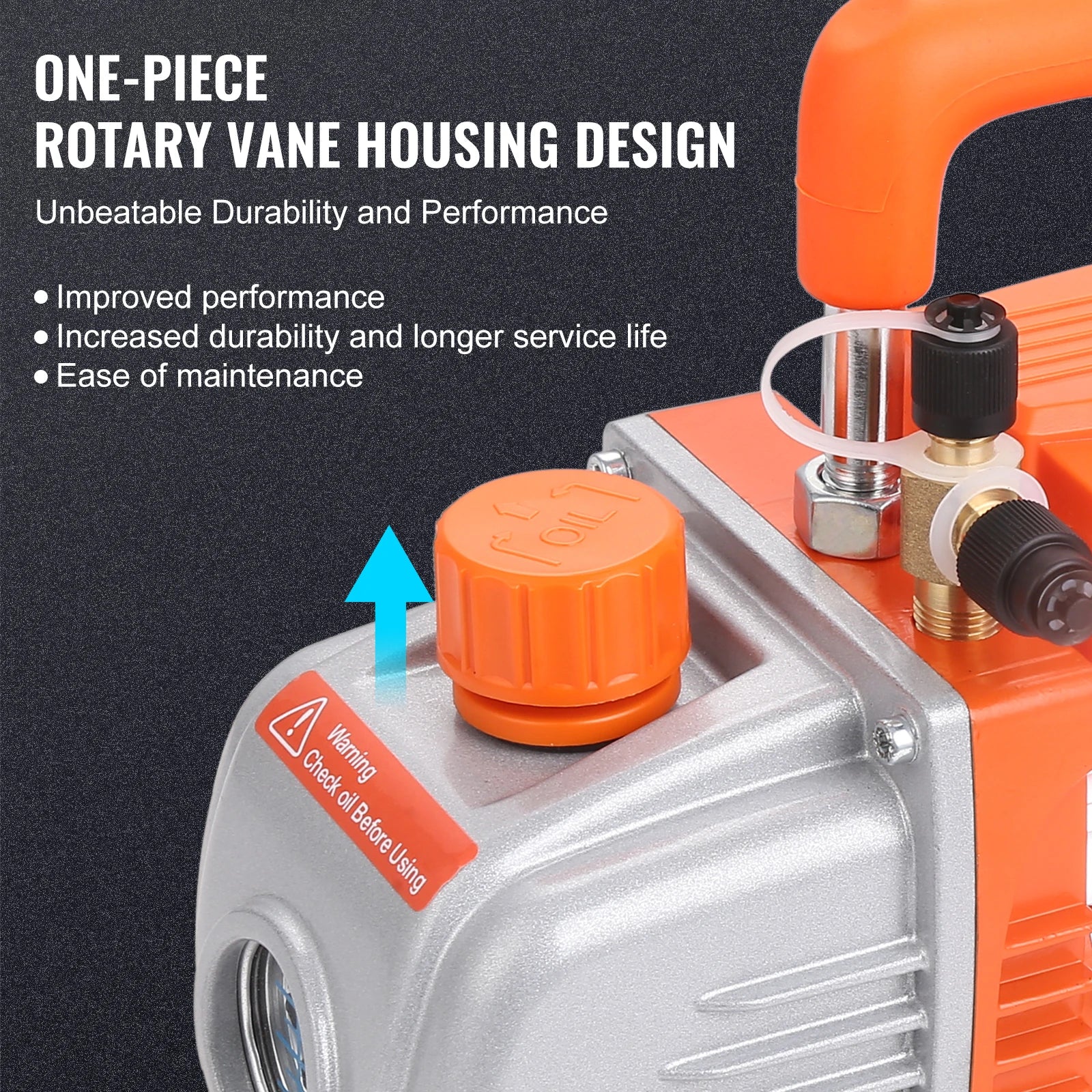 Pompa per vuoto HVAC a 1 e 2 stadi 3,5–7 CFM AC120V Strumento per refrigerazione