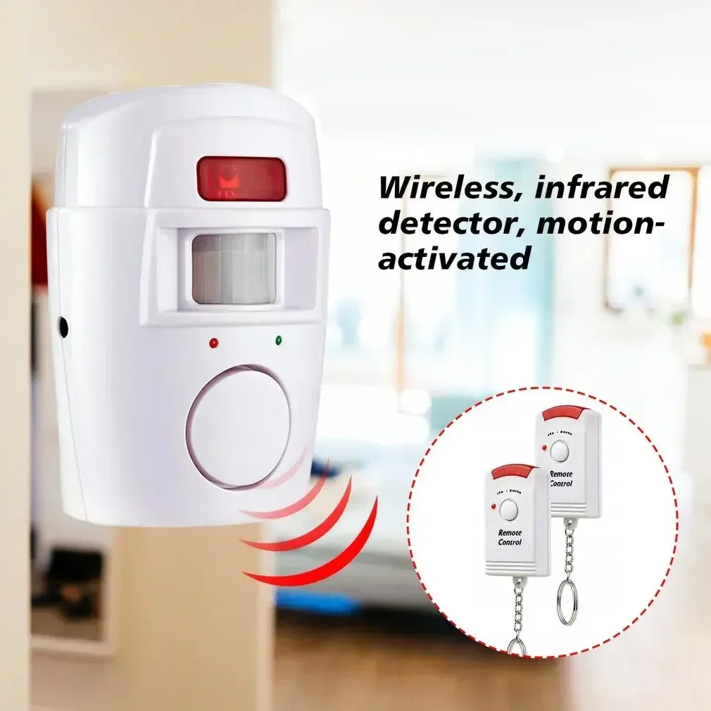 Allarme con Sensore di Movimento Wireless con Telecomando e Sirena da 105dB
