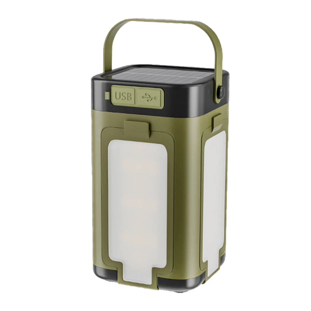 Solar Camping Lantern Foldable Rechargeable Waterproof Flashlight