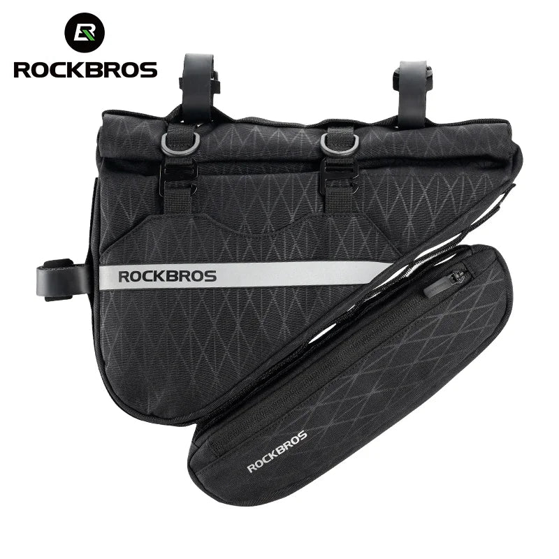 Waterproof Bicycle Triangle Bag 2-in-1 Detachable Bike Storage Pack