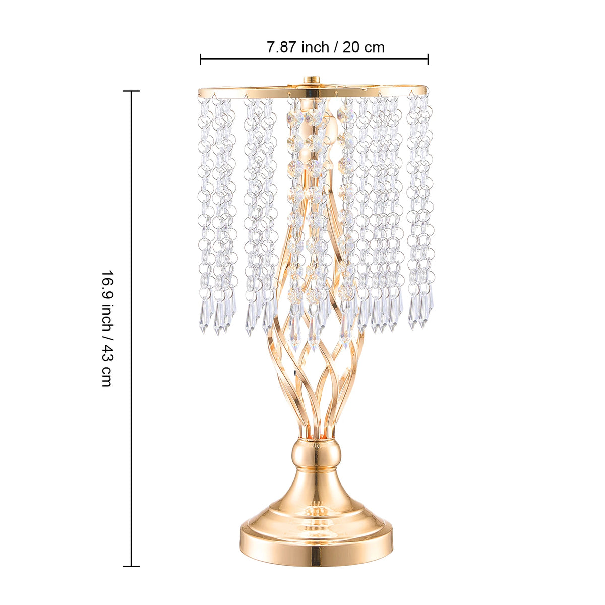 Tall Crystal Wedding Flower Stand Metal Centerpiece Vase - Spy-shop.com