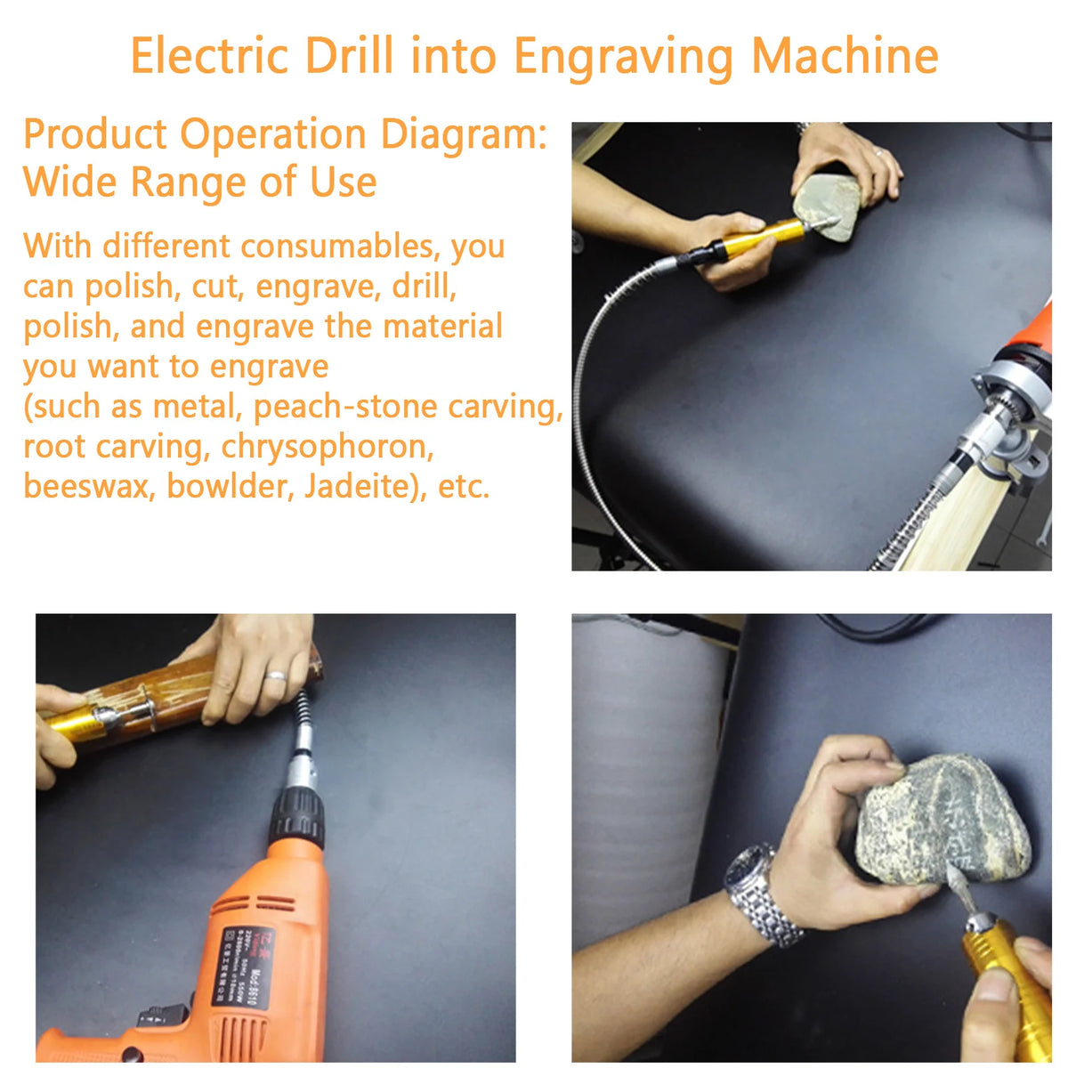 Electric Wood Carving Chisel Attachment Kit