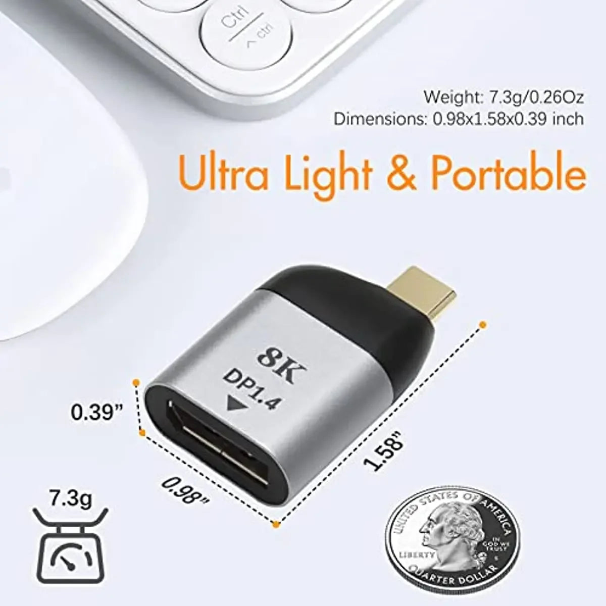 محوّل USB-C إلى DisplayPort أو Mini DisplayPort