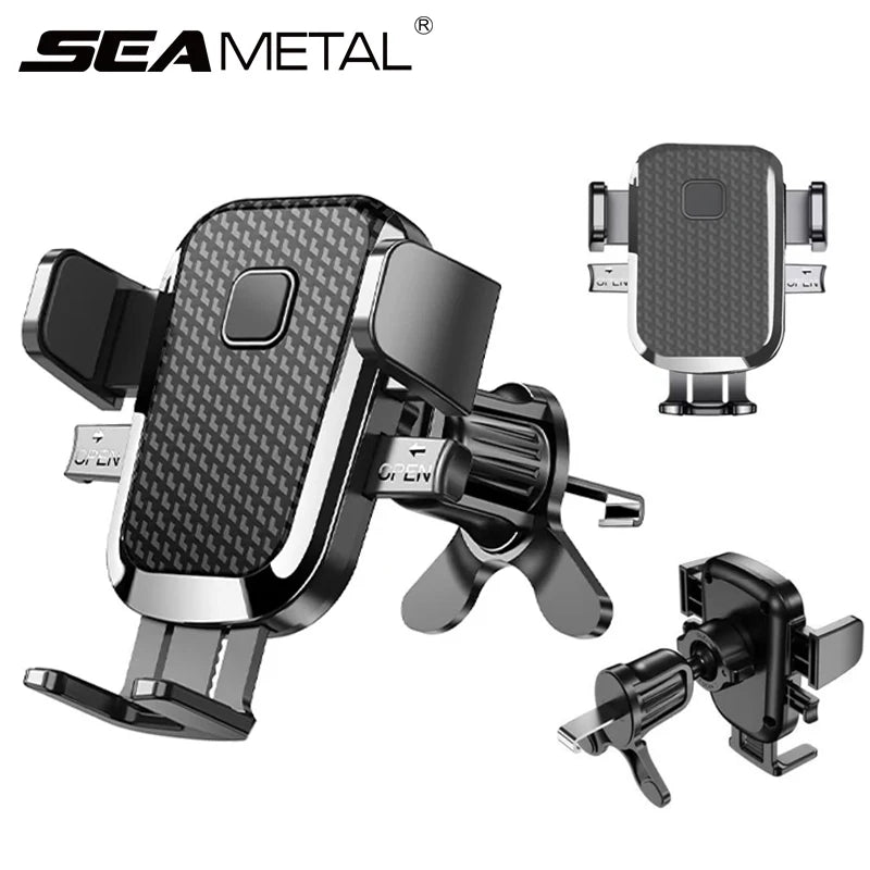 SEAMETAL Upgraded Hook Car Phone Holder Anti Shake Air Vent Phone Mount 360-Degree Rotation Stable Smartphone Naigation Support