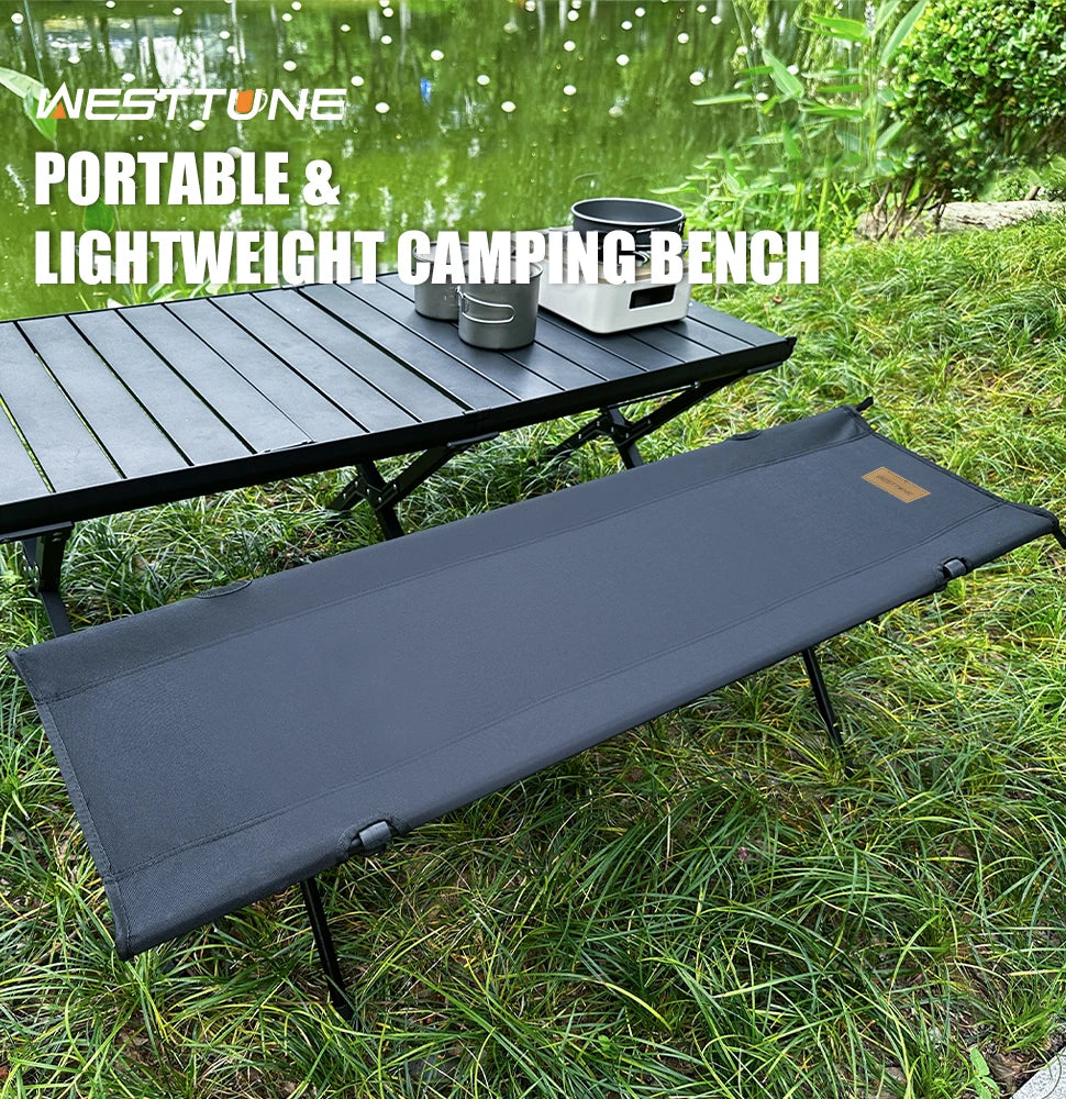 Double Camping Stool Folding Two-Person Outdoor Bench