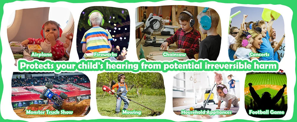 ZOHAN Kids Hearing Protection Earmuffs Baby Ear Defenders Noise Reduction Earmuff For Autism Children Toddlers Reading Sleeping