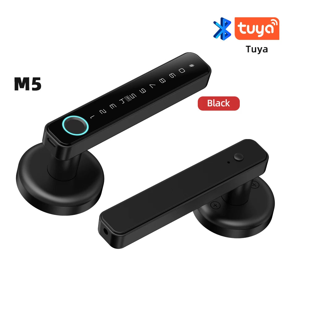 RAYKUBE M5 Tuya BLE Smart Fingerprint Door Lock Electronic Lock with Password/Key/Card/Tuya APP Unlock Free Delivery From Spain