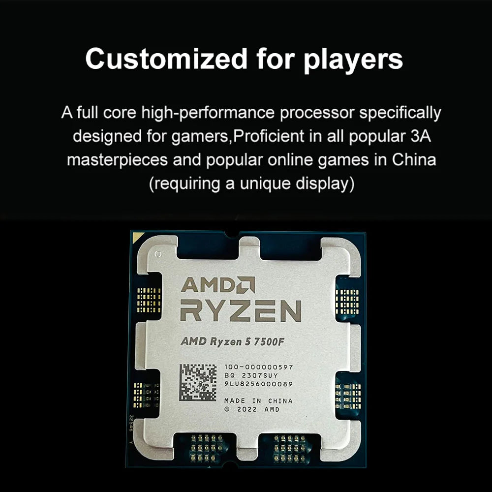 AMD Ryzen 5 7500F Processor 6‑Core AM5 Desktop CPU