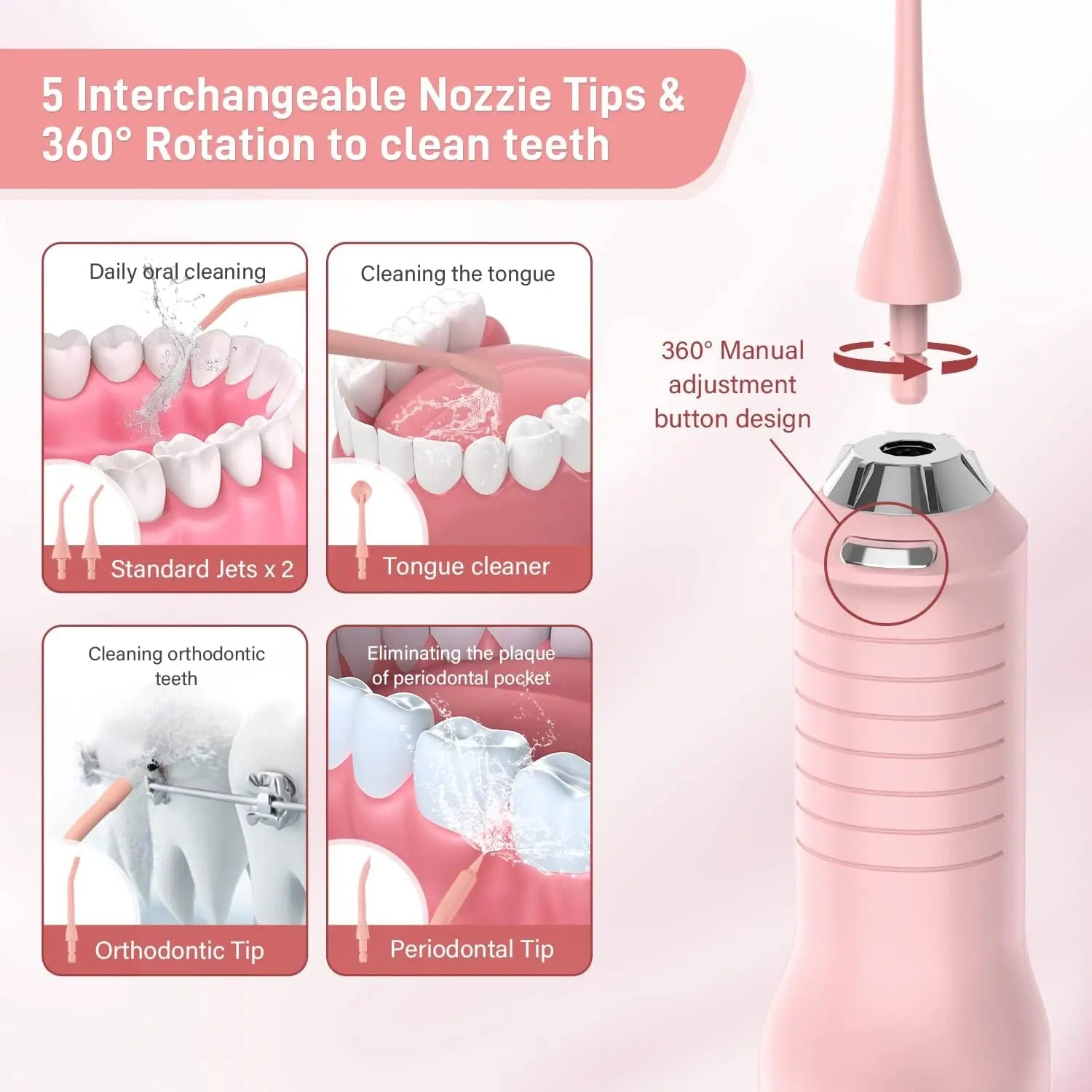 Cordless Electric Water Flosser for Powerful Everyday Oral Care